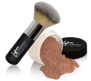 It Cosmetics Bye Bye Pores HD Bronzer w/ Hydro Collagen & Brush