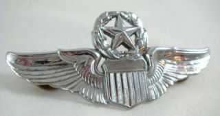 US Air Force Command Pilot Silver Wings Pin Vietnam Era Major General