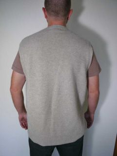 Vtg Lambswool Wool Grandpa Knit Sweater Vest XL