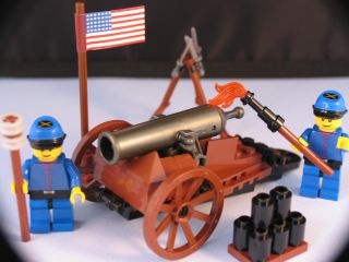 LEGO brick custom CIVIL WAR UNION ARTILLERY CANNON Really Fires 2