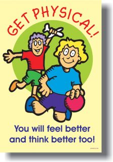 Get Physical Health Elementary PE Classroom Poster