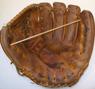 Vintage Rawlings GJ69 TONY CONIGLIARO baseball glove Flex O Matic RED