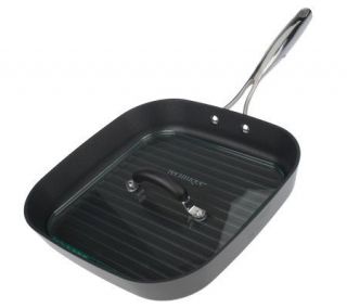   Anodized Dishwasher Safe 11 SquareGrill Pan with Press —