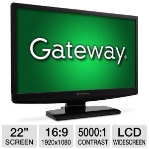 Gateway 22 Black Widescreen LCD Monitor Model FHX2201QV