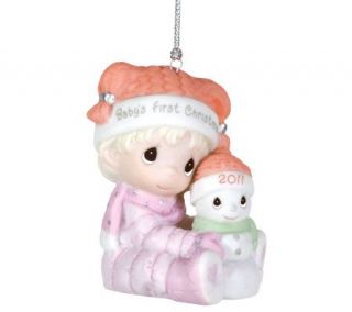 2011 Dated Ornament Babys First Christmas  Girl —