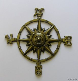 Nautical Brass Compass Rose Garden Wall Decor Direction
