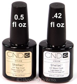 CND Shellac UV Top Coat 0.5 fl oz & UV Base Coat 0.42 fl oz Set Large