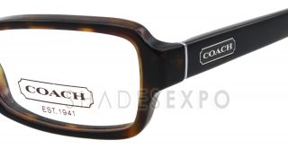 New Coach Eyeglasses HC 6010 5001 Havana Quinn 48mm