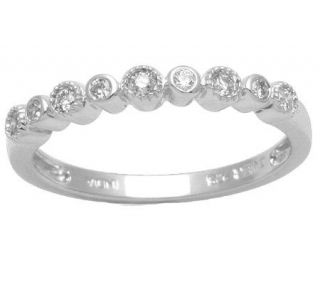 Affinity Diamond Sterling 1/10 cttw Round Diamond Stack Ring
