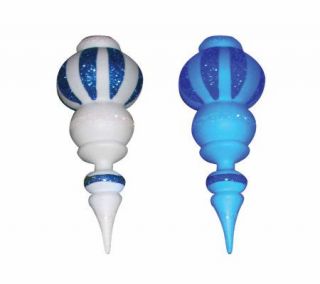 Set of 2 14 B/O Color Changing Finial Ornalites by Brite Star