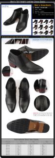 Tall Height Dress Shoes Elevator Leather Men Boots BS03