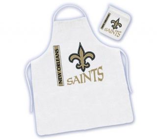 NFL New Orleans Saints Apron & Oven Mitt Set —