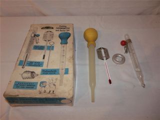 Vintage Acru Rite Glass Cooking Candy Deep Frying Thermometer Baster