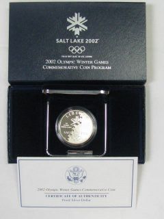2002 P Salt Lake City Proof Silver Dollar Commemorative Coin