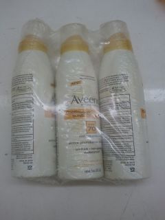 Aveeno Continuous Protection Active Sunblock Spray SPF 70 5 oz 3 Pack