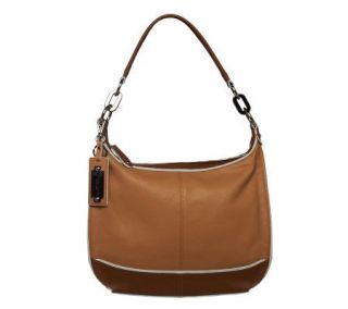 Tignanello Pebble Leather Colorblock Hobo Bag —