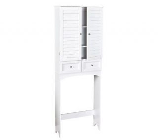 Louvered White Bathroom Spacesaver   H155514