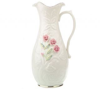 Belleek Limited Edition Avondale Rose 10 inch Pitcher Vase —