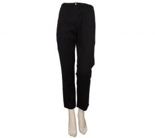 Linea by Louis DellOlio Stretch Cotton Fly Front Zip Front Pants