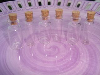 Dollhouse Miniature Clear Glass Bottle Cork Wedding Shower Favor Craft