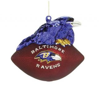 NFL Baltimore Ravens Team Mascot Football Ornament —