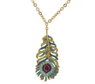 Kirks Folly byJosephineWall Spirit ofFlight Peacock Feather Necklace 
