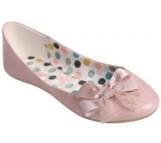 Hailey Jeans Co. Womens Bow Accent Ballet Flats —