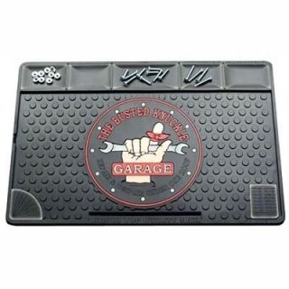  Bench Top Mat Rubber Busted Knuckle Logo Black Conversion Chart/Angle