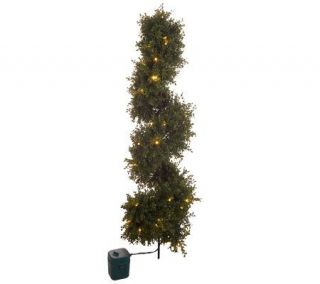 BethlehemLights BatteryOperated Stakeable 36 Spiral Boxwood with Timer 