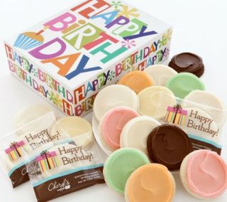 Cheryls Birthday Cookie Box   18 Frosted Cookies —