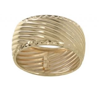 EternaGold Polished Ribbed Texture Band Ring, 14K Gold —