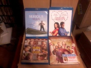 Coen Brothers Blu ray Lot Big lebowski, intolerable cruelty, a serious