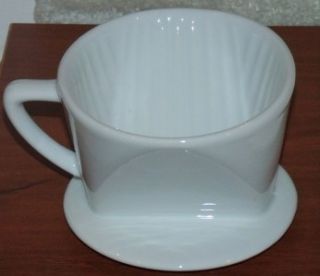  Ceramic Porcelain Cone Coffee Filter Holder 3 Hole MELITTA 1x1 Filters