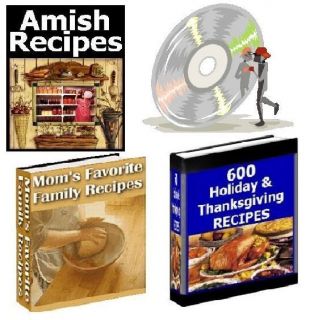  Amish Holiday Mom's Recipes 3 Cookbooks on CD