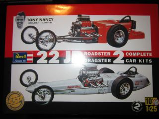 REVELL TONY NANCY 22 JR ROADSTER DRAGSTER 2 COMPLETE CAR KITS