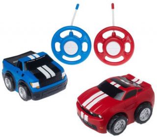 Set of 2 Pre School Cushion Top RC Vehicles w/Engine Sounds — 