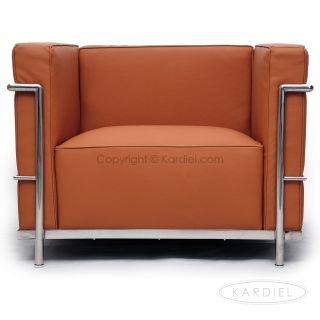 Le Corbusier LC3 Arm Chair Luxe Camel Genuine Leather Womb Egg Swan