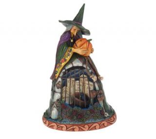 Jim Shore Heartwood Creek Spellbound Witch with DioramaFigurine