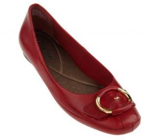 Bare Traps Soft Leather Buckle Detail Comfort Ballerina Flats