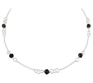 UltraFine Silver 30 Gemstone Station Necklace —