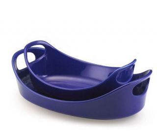 Rachael Ray Bubble and Brown Set of 2   Blue —