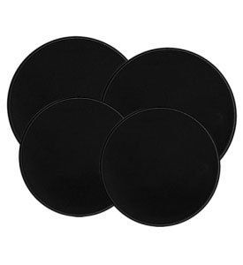 Set of 4 Round Black Cooktop Burner Covers Kitchen Accessory
