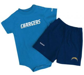 NFL San Diego Chargers Newborn 2 Piece Shorts/Onesie Set —