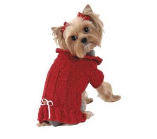 Maxs Closet Sweet Valentine Red Metallic Sweater Dress   M106826