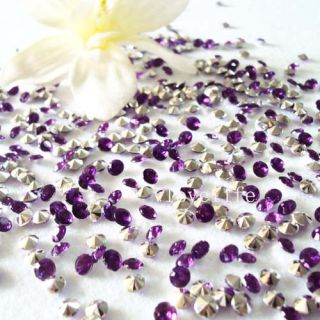5000 Purple Silver Diamond Confetti Wedding Decoration