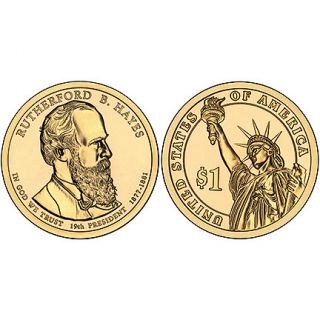 One Coin 2011 Rutherford Hayes Gold Dollar from Roll