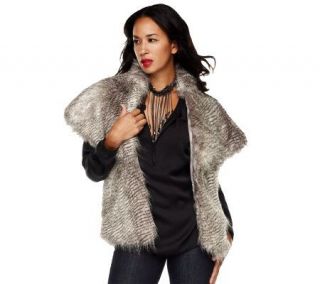 by Marc Bouwer Faux Fur Capelet with Pockets —