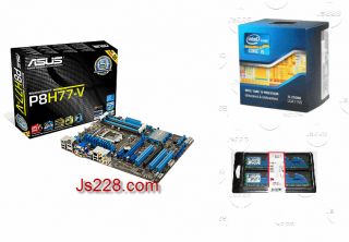 Intel Core i5 2500K CPU Asus P8H77 V Motherboard 8GB combo set