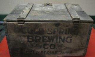 Cold Spring Brewery Cold Spring MN Wooden Crate with Lid