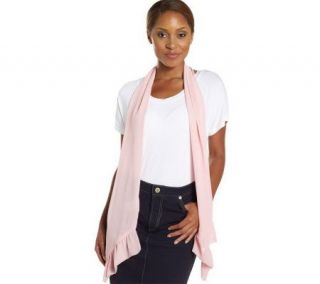 Isaac Mizrahi Live Ruffle 70 x 6 Bias Scarf —